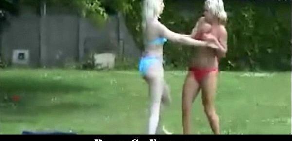  Girls friendship finishes with a wild catfight and threesome